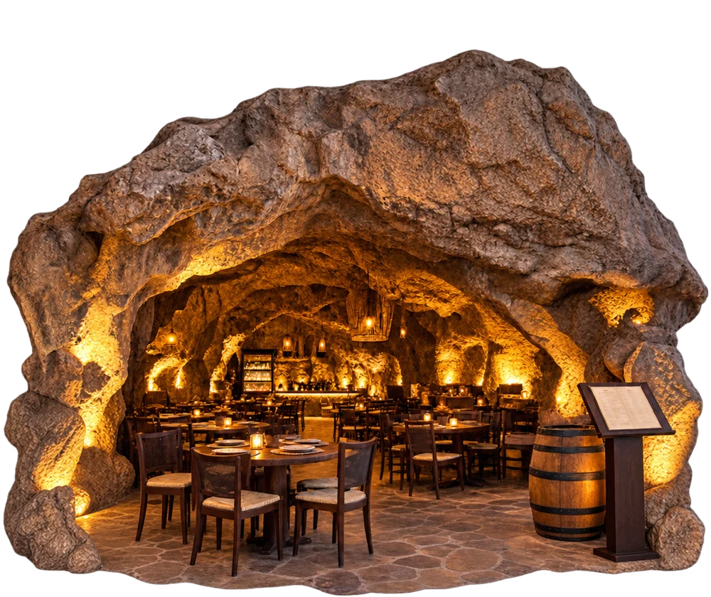 Breakfast inside the cave